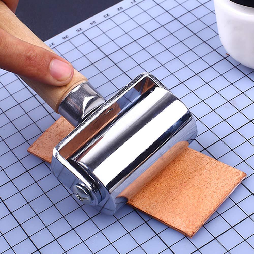 Leather Press Edge Roller Tool 60mm & 26mm Platen Laminating Tool