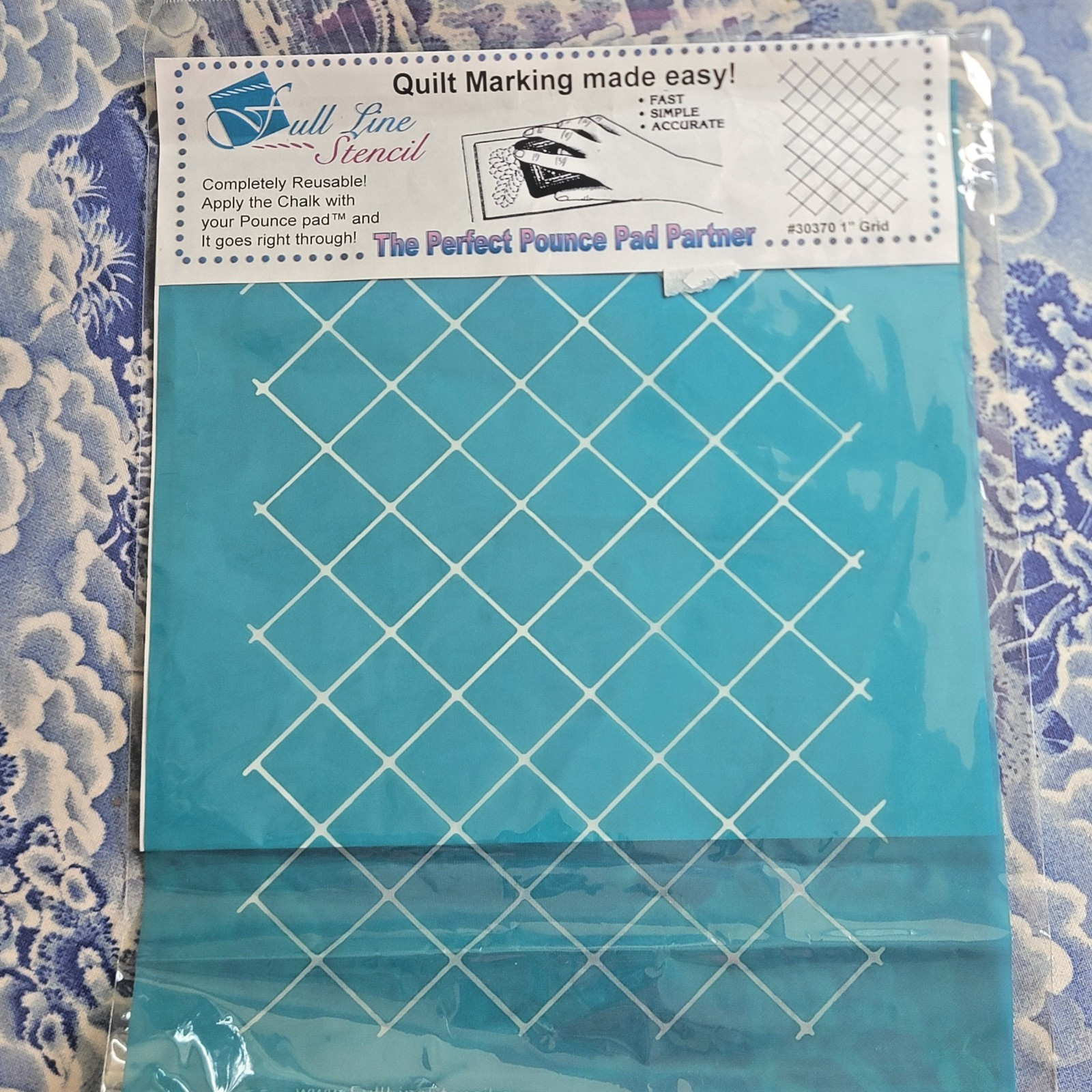 NIP Newline Stencil #30370 1" Grid Hancy Creations Mexico