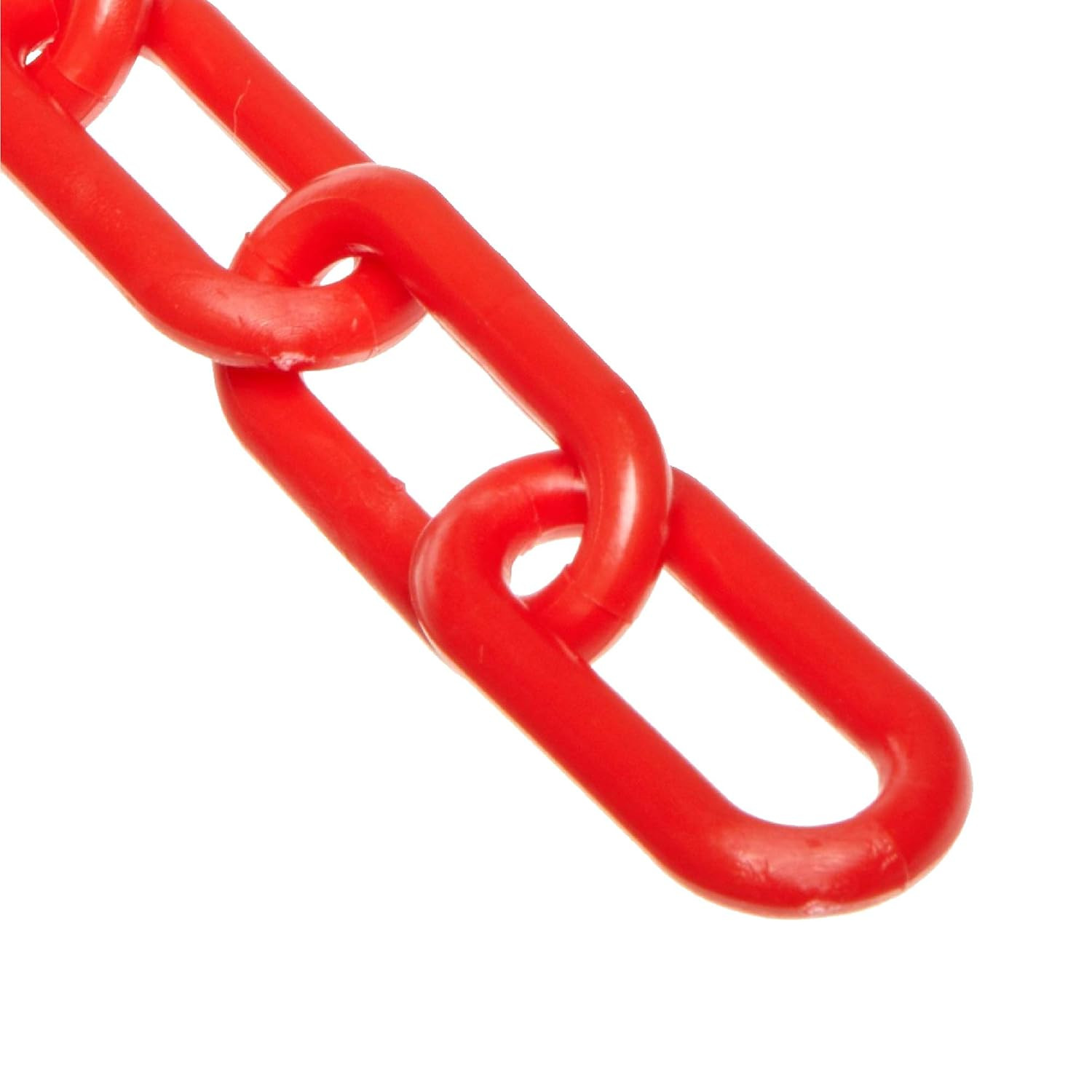 Mr. Chain Plastic Barrier Chain, Red, 2-Inch Link Diameter, 10-Foot Length (5000