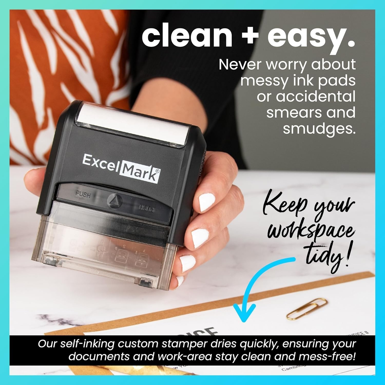 Self-Inking Rubber Stamp - Return to Sender Not at This Address - Red Ink Medium
