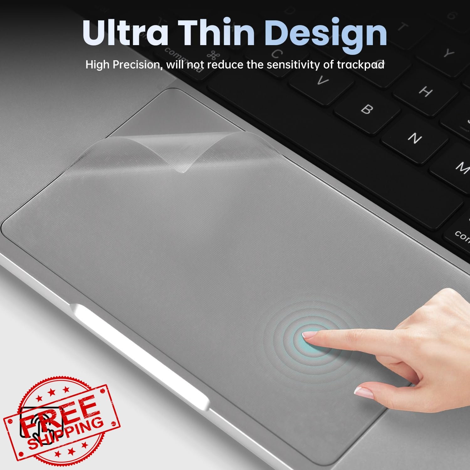 MacBook Pro 14" Palm Rest Trackpad Protector Skin M1-M5 Clear 4-Piece
