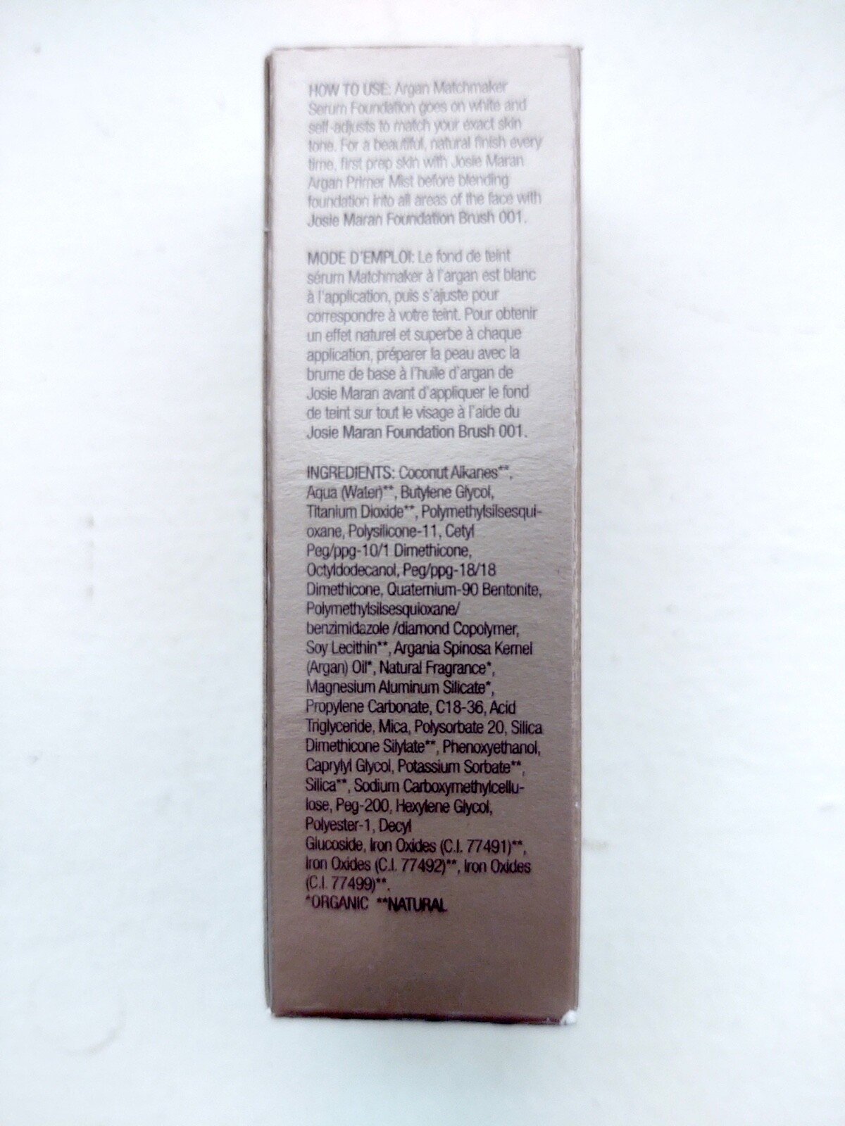 JOSIE MARAN Argan Matchmaker Serum Adjusting Foundation MEDIUM / DARK 1oz