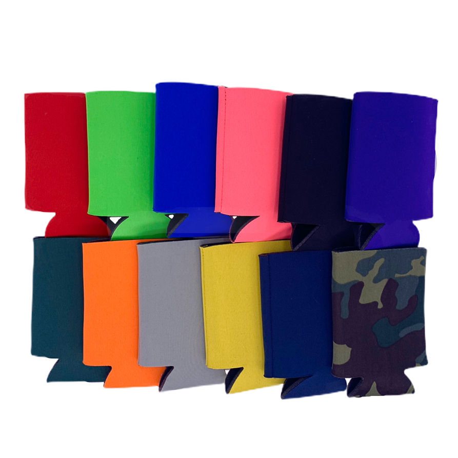Blank Foam Collapsible Regular Can Coolie; Choose Color and Quantity