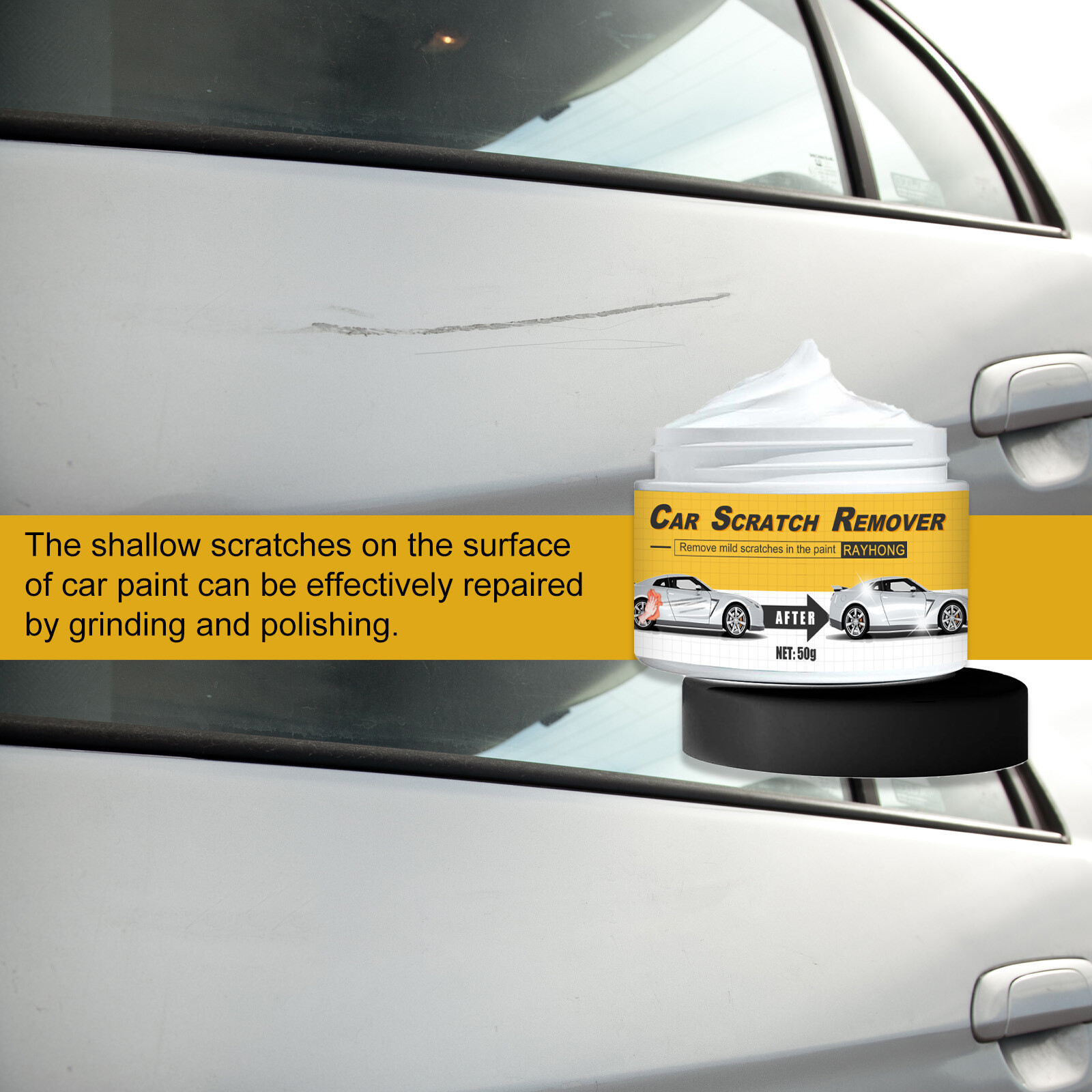 Polishing Compound & Scratch Remover with Sponge, Car Scratch Remover US