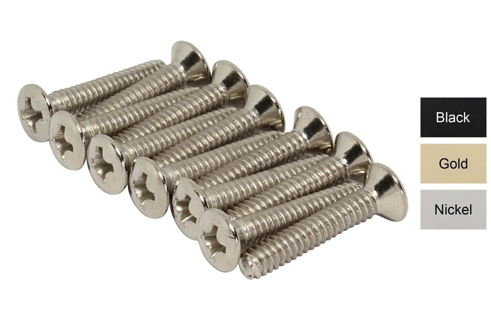 SAE 6-32 x 3/4 (20mm) Strat Countersunk Pickup Mounting Screws - Qty - 12