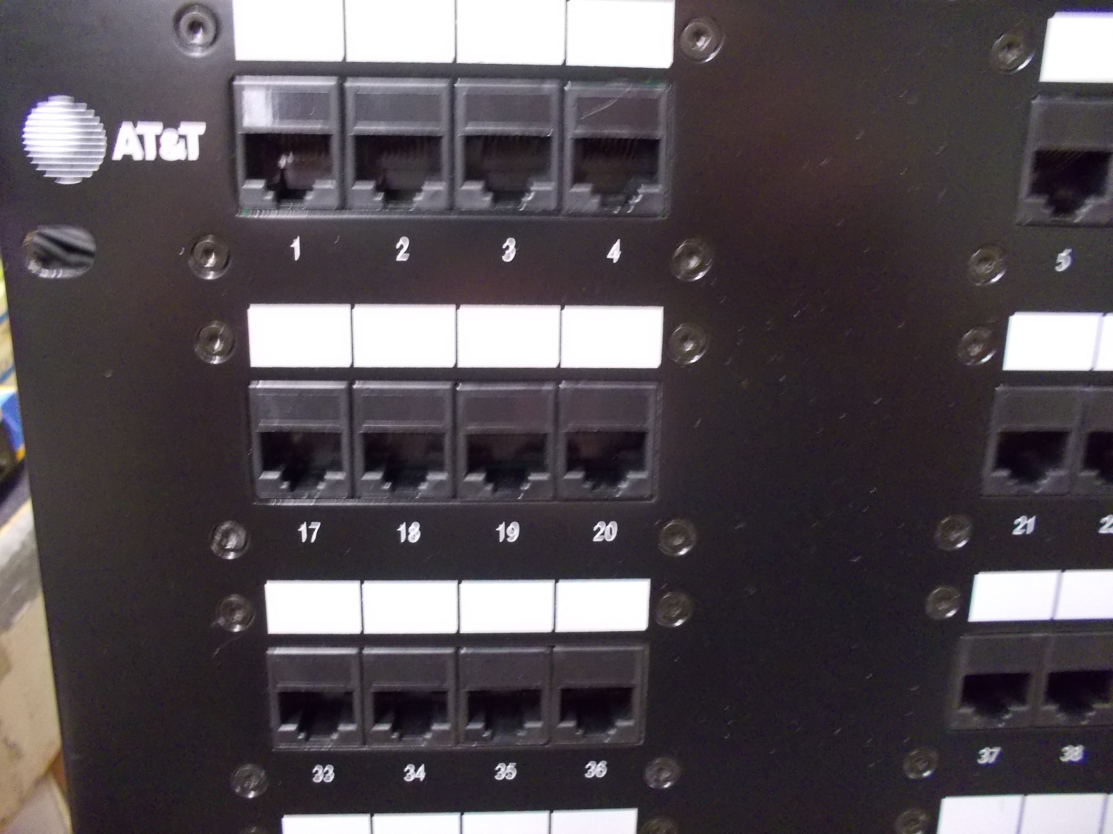AT&T CAT5 64 Port Patch Panel, 568A, NOS
