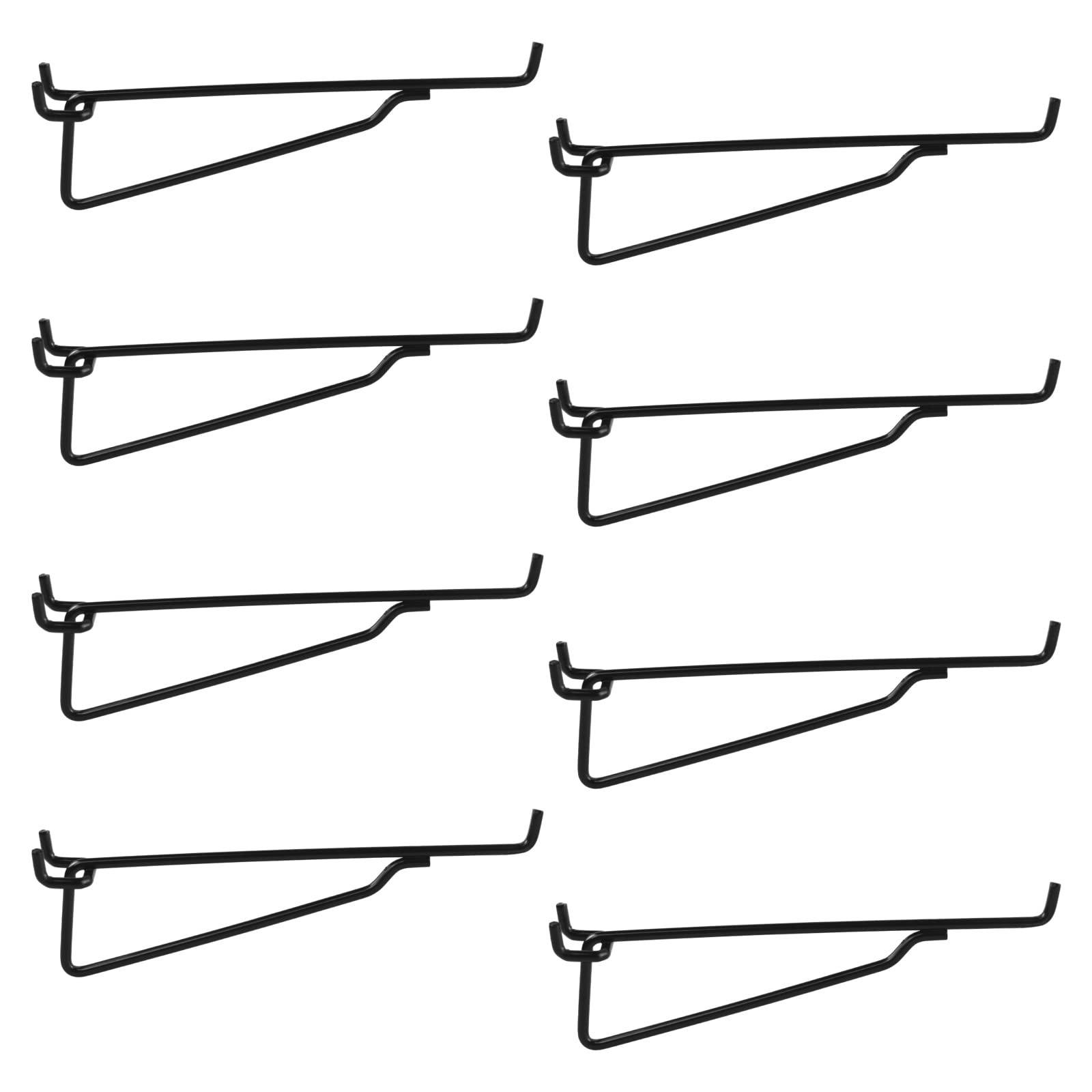 Pegboard Shelf Hooks, 8PACK Metal Utility Hook Set, 1/4 inch Peg Board Organi...