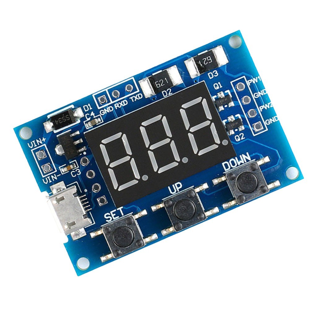 Compact 2 Channel Square Wave Generator Module with LED Display Buy Now