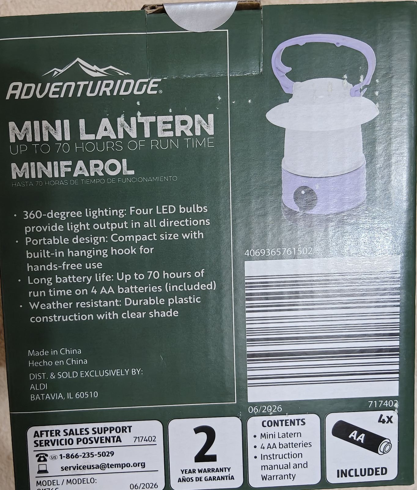 Adventruidge Mini Lantern LED Light Portable