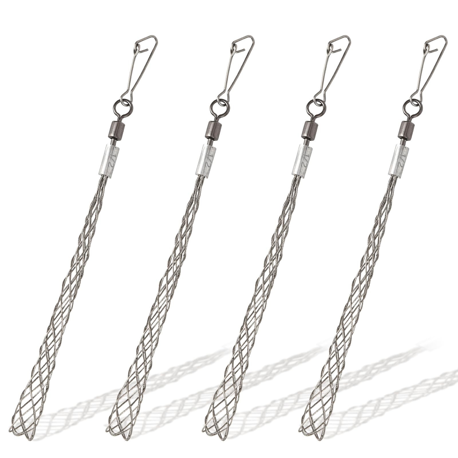 4PCS 1/2" Wire Pulling Grips - Electrical Cable Puller Tool for Heavy & Light Ca