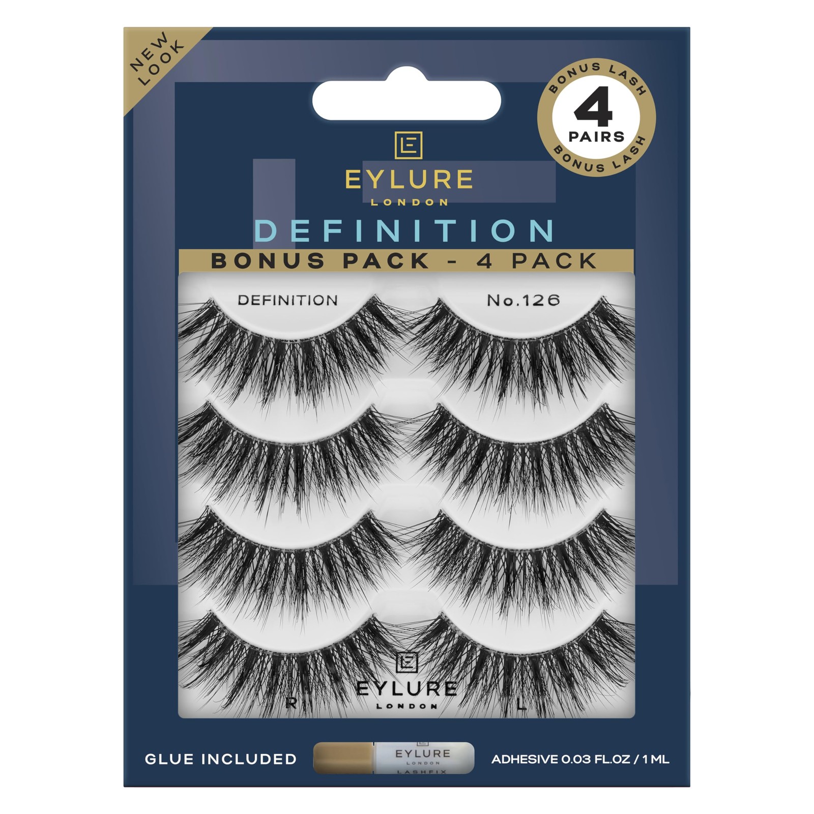 Dramatic Definition No. 126 Eyelashes Multipack, 4 Pairs