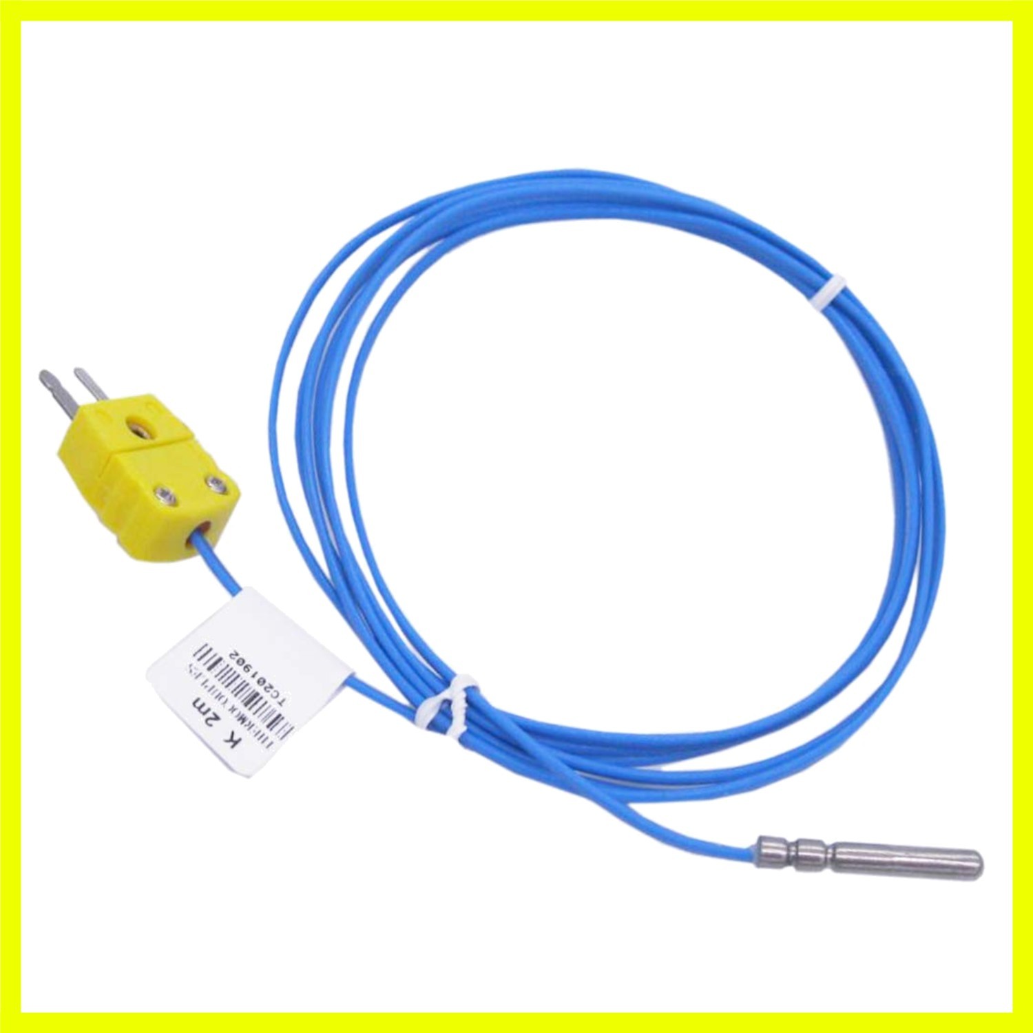 with Plug Waterproof Stainless Steel K-Type Sensor Probes Metal Head Probe 30...
