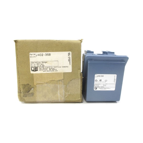UNITED ELECTRIC CONTROLS J402-358 480VAC 15A 0-200PSI NSMP