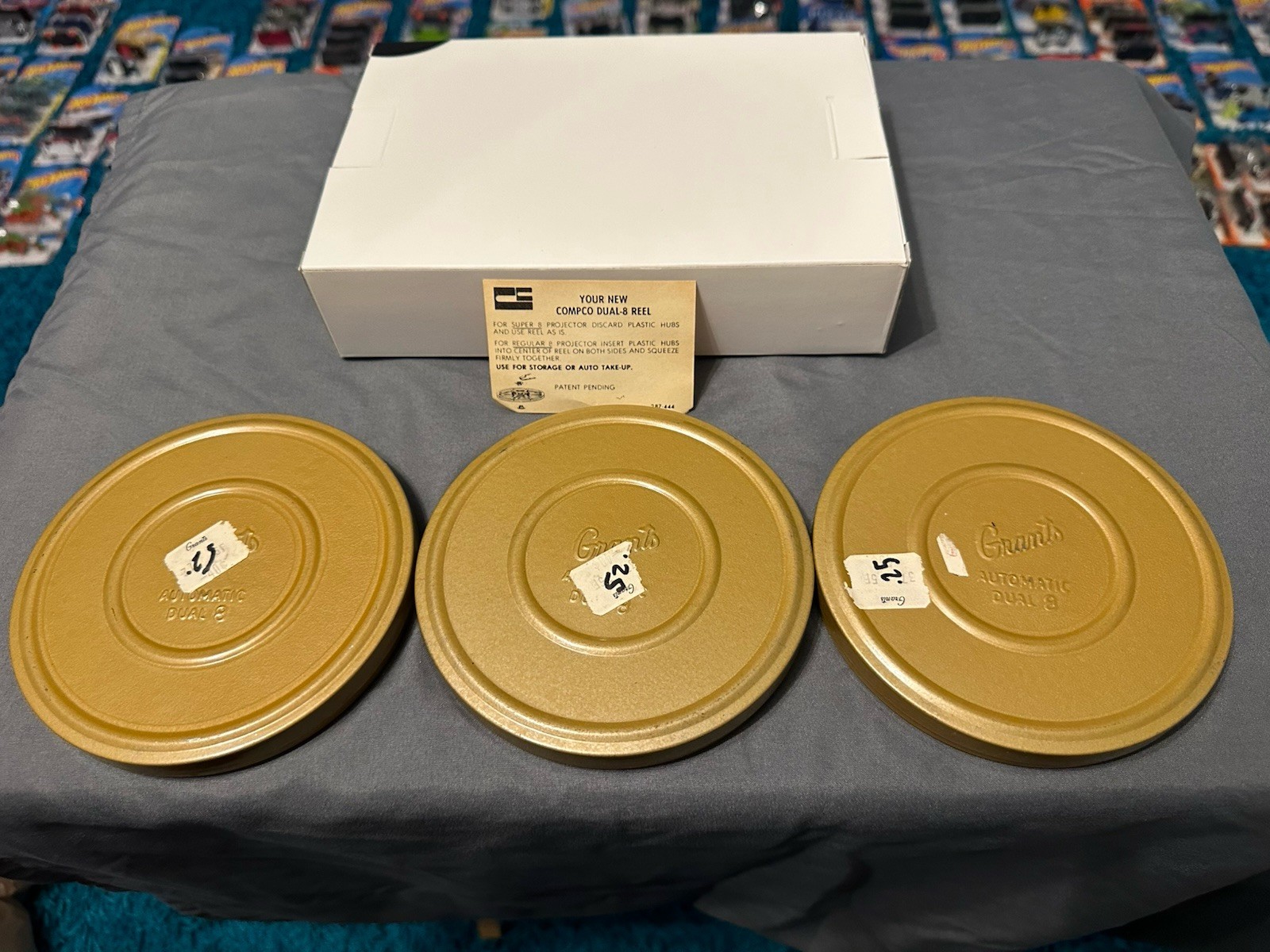 Grants Compco Dual-8 Reel Set Of 3: Vintage!