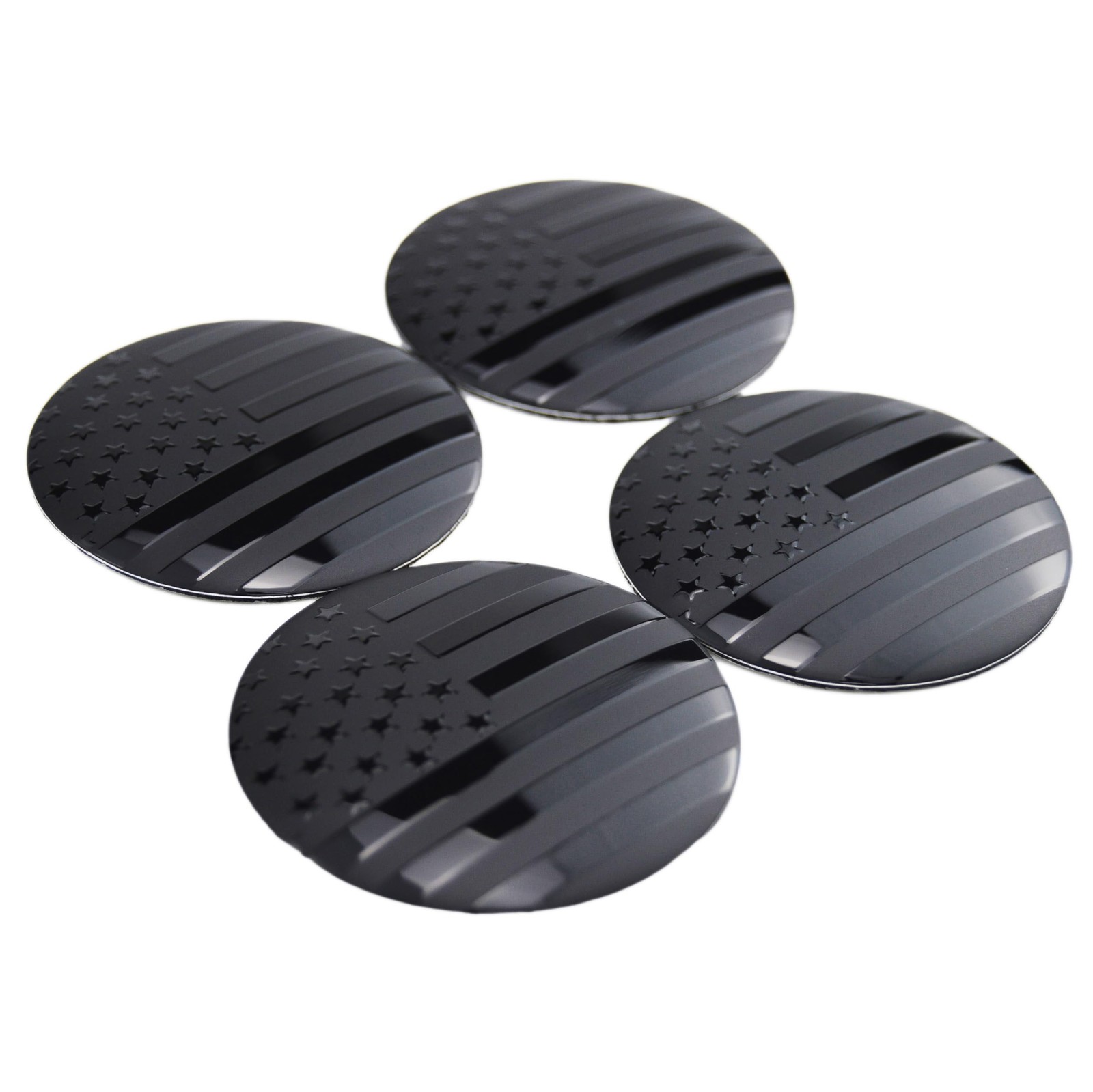 4X 56.5mm=2.24 inches Black American 2.23 inches(56mm), U.S. Flag -