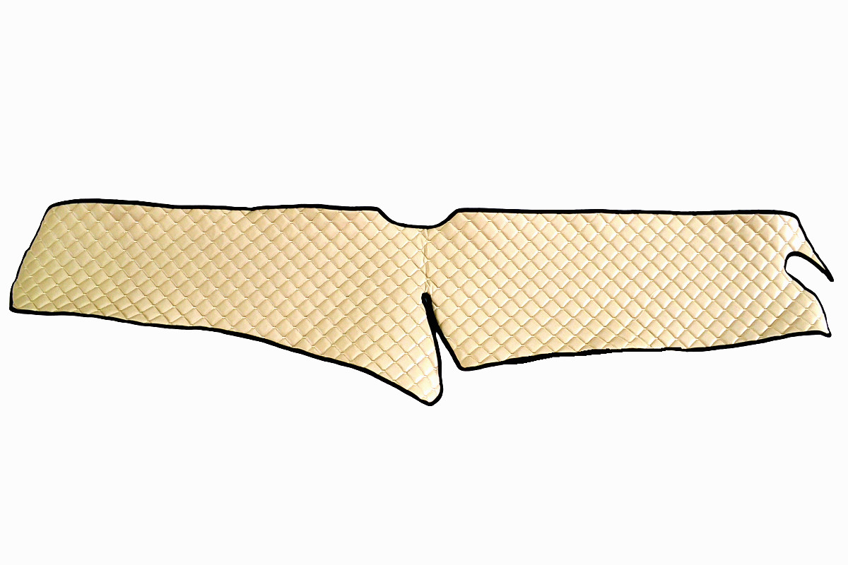 Beige Eco Leather Dashboard Panel Mat Cover for Scania R 2017+ NextGen trucks