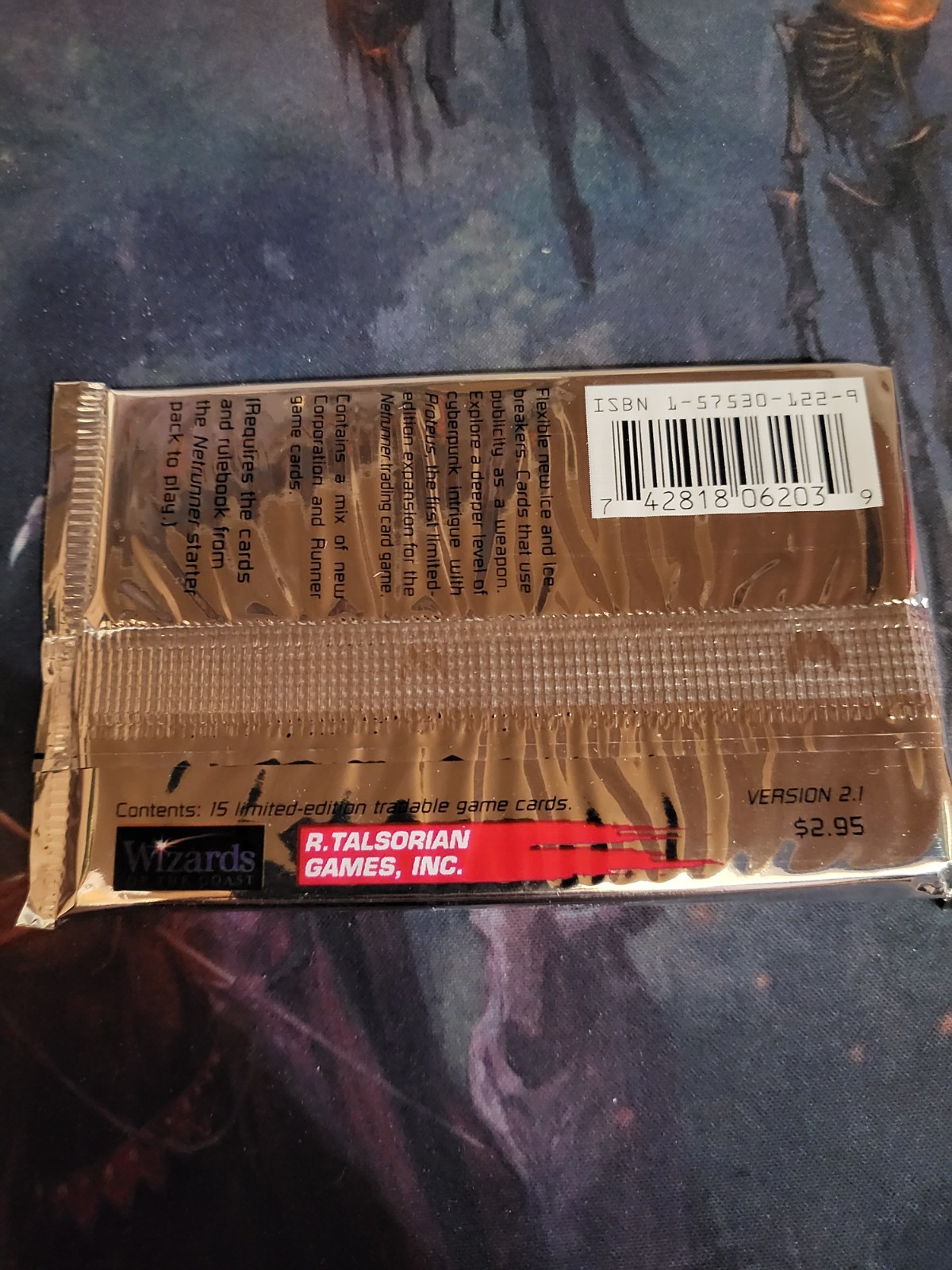 One WOTC Netrunner CCG Proteus Booster Pack - Sealed (NEW)