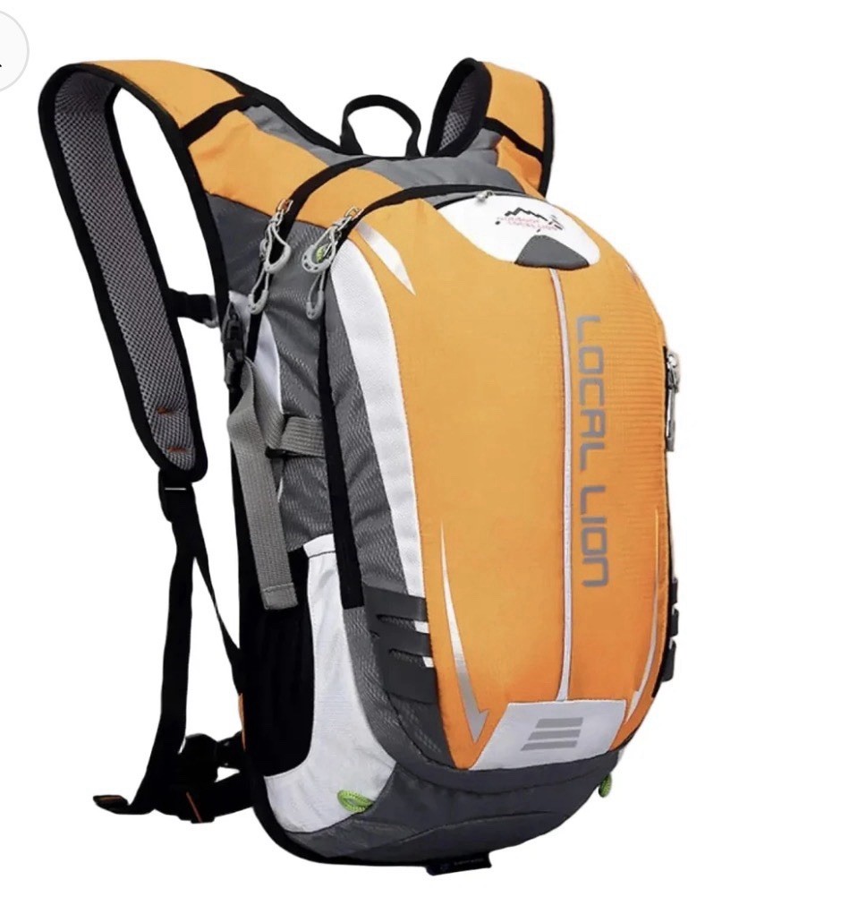 LOCAL LION Orange Outdoor Cycling and Hiking Backpack NWT