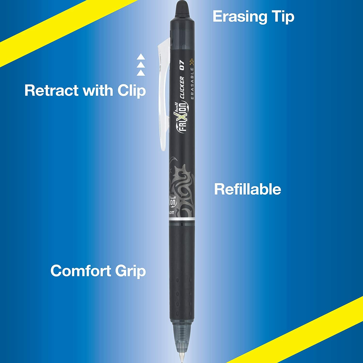 Pilot FriXion Ball Erasable Gel Ink Refills, Fine Point, 3 Packs of 2 Refills