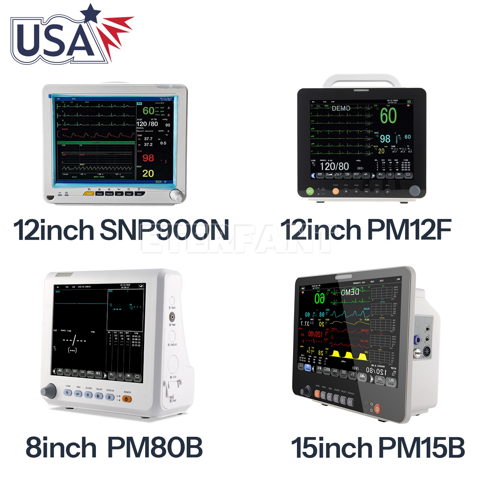 Patient Monitor ICU CCU Vital Sign For Hospital ECG NIBP RESP TEMP SPO2 PR HOT