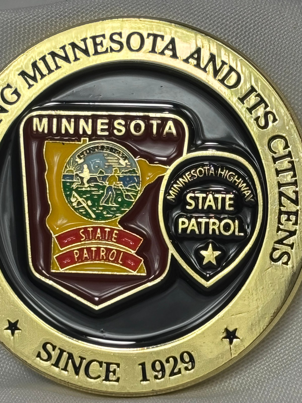 Minnesota State Patrol Challenge Coin Highway Police