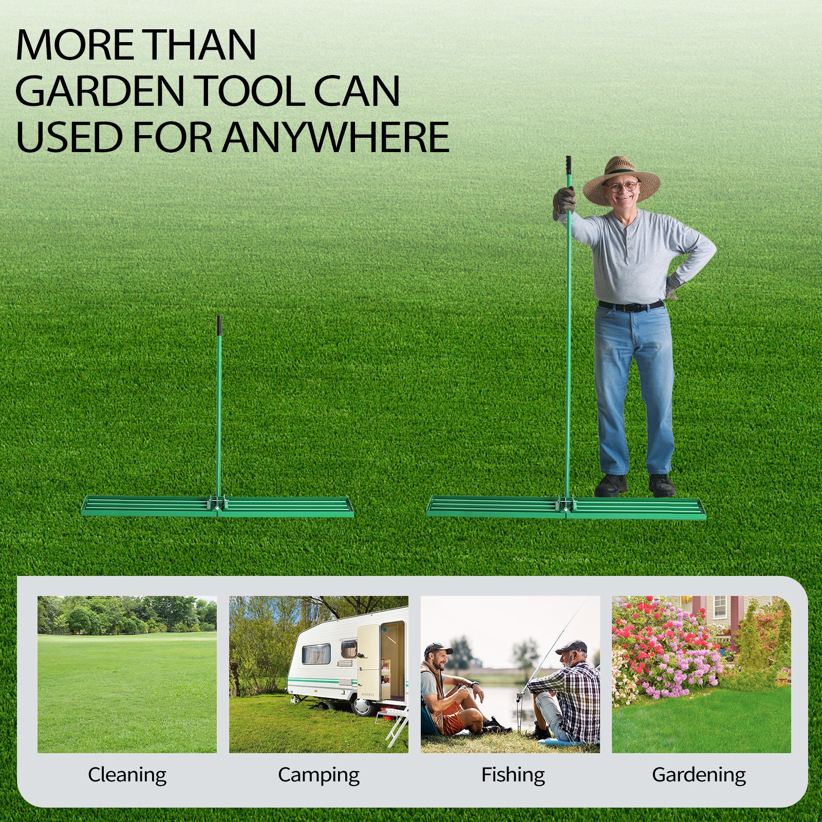36*9.8*75inch Lawn Leveling Rake