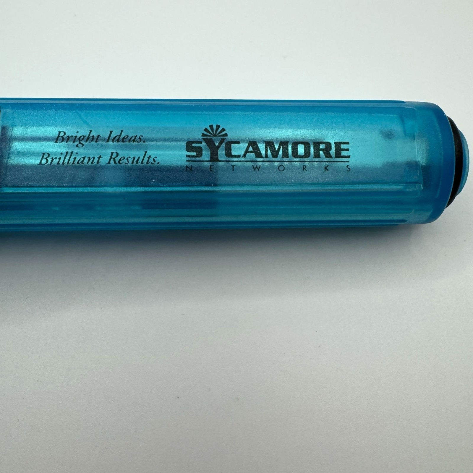Sycamore Networks Blue Flashlight With Black Grip Slide Switch
