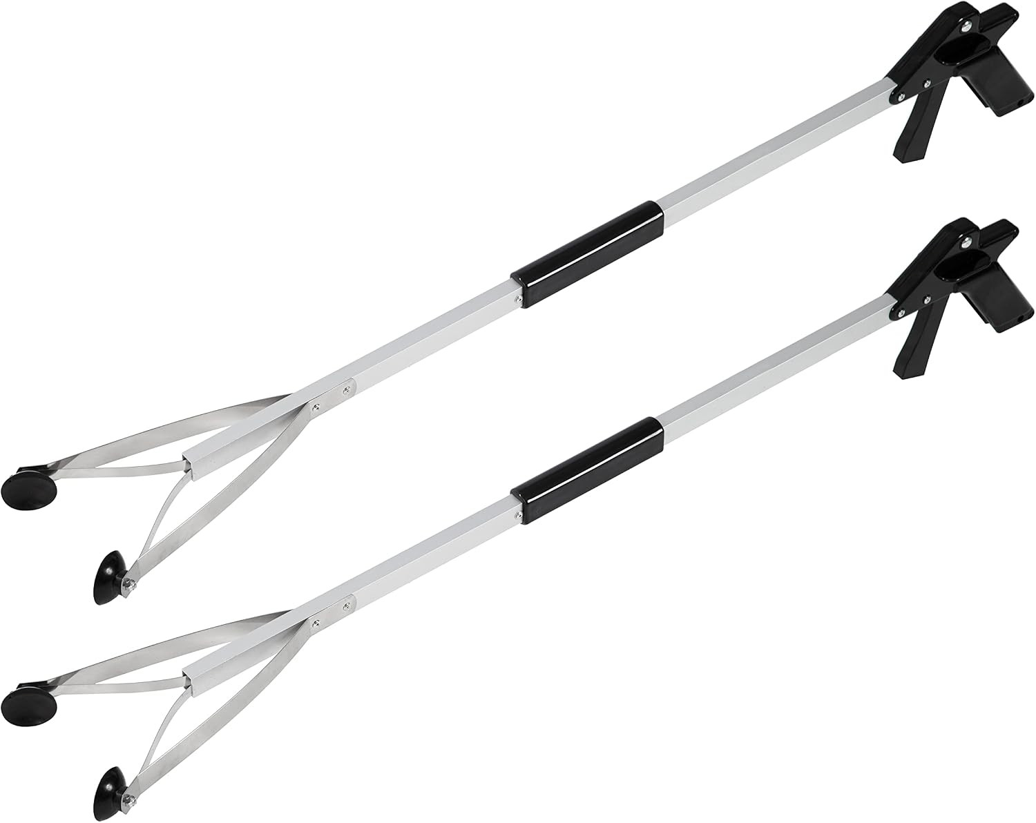 Grabber Tool 32" Suction Cup Grip Heavy Duty Aluminum -2 Pack- Lightweight Folda