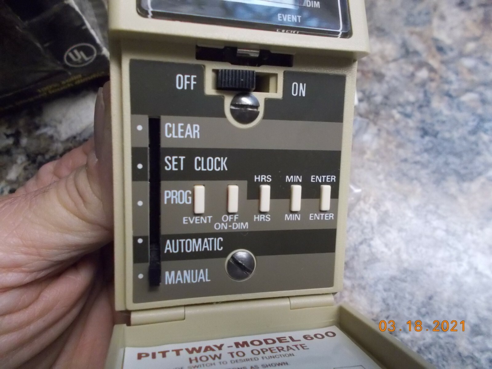 NIOB BRK Electronics Programmable Light Switch Model 600, untested