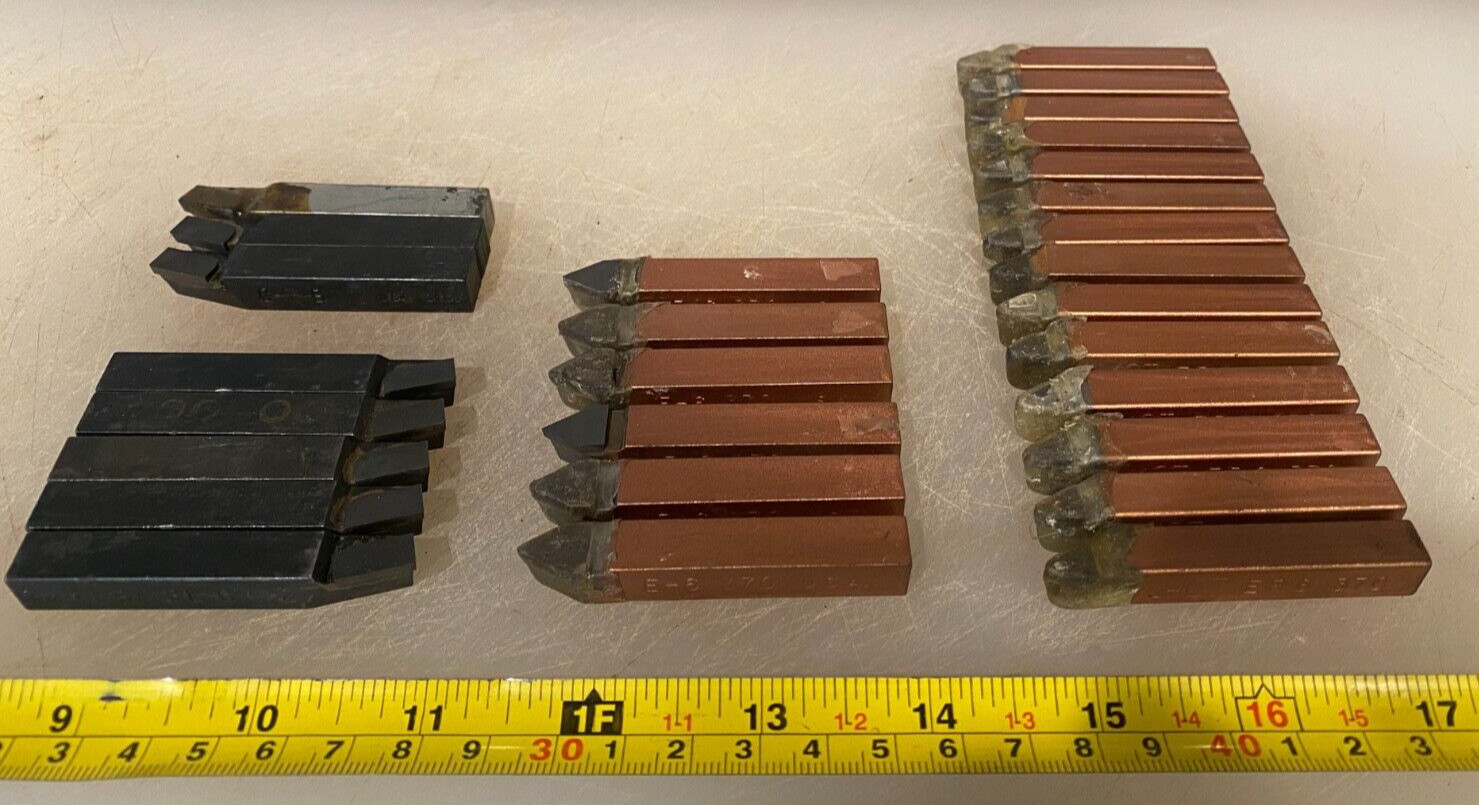 28 pcs Carbide Braised Lathe Cutter Tooling Tool Bits ER6, E6, BL6, BR6. ACT USA