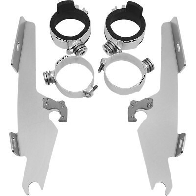 Memphis Shades Polished Batwing / Fats / Slim Mount for Yamaha V-Star 98-15