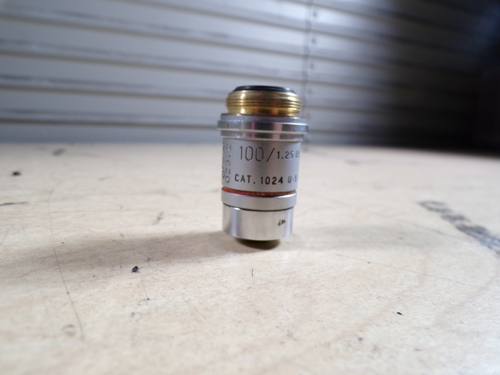 AO SPENCER 100 1.25 OIL PLAN ACHROMATIC 1029 MICROSCOPE OBJECTIVE