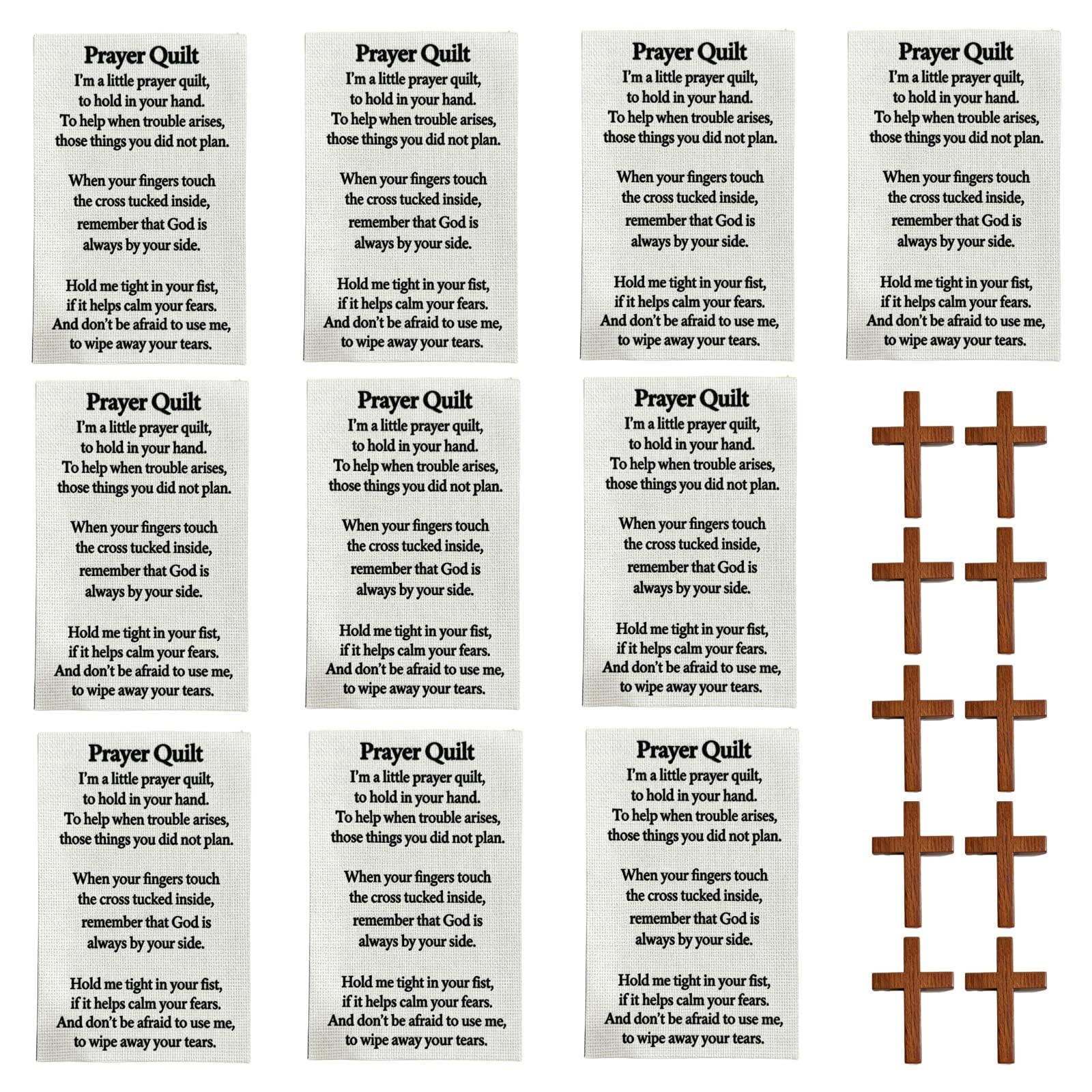 Prayer Quilt Sewing Patchwork - 10 Sets Pocket Medium, Multicolor