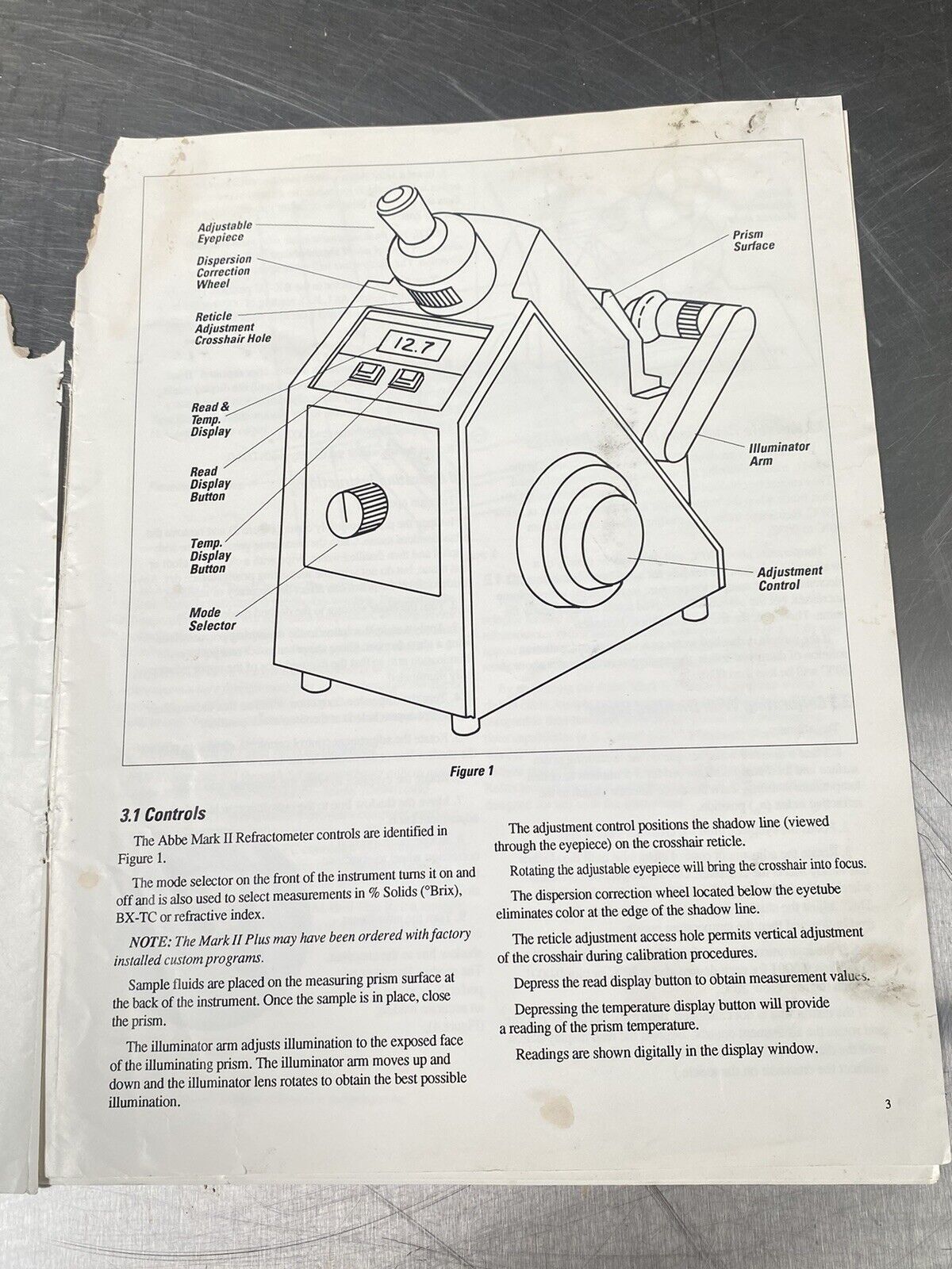 Leica Abbe Mark Refractometer - Users Manual/Instructions Book