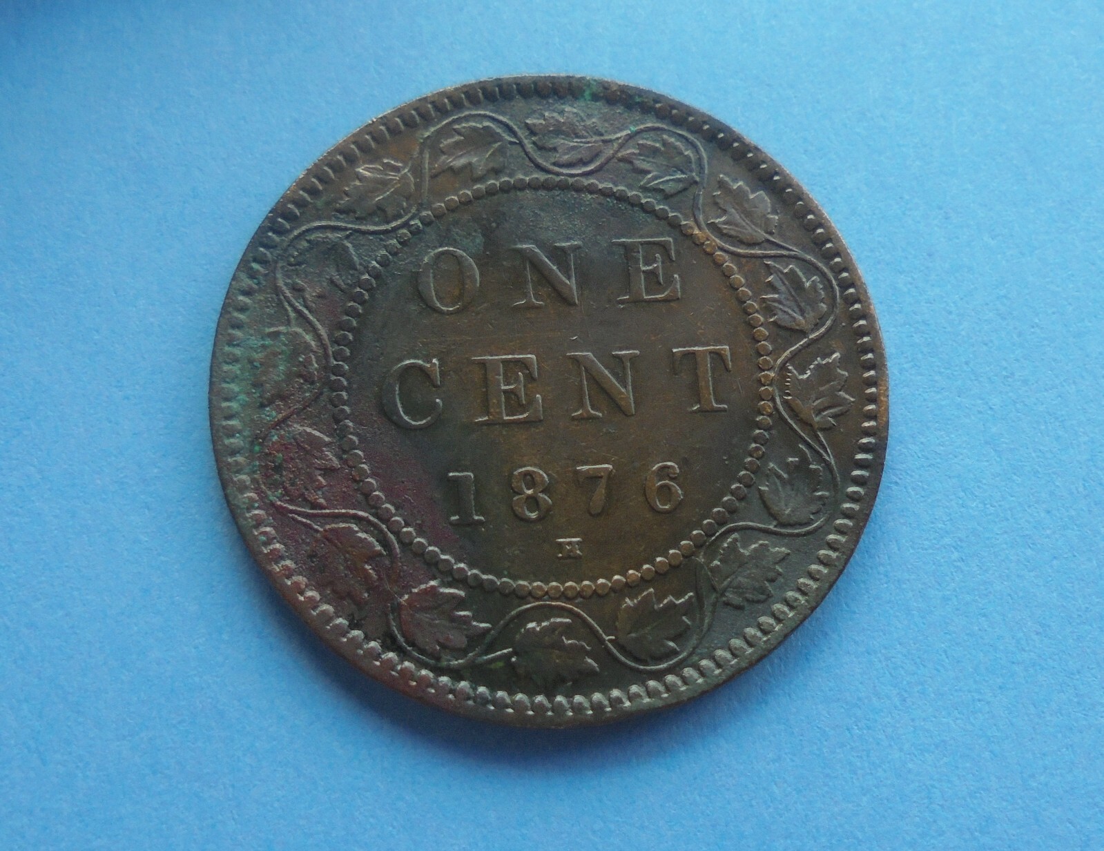 Canada, One Cent 1876H, Victoria, as shown.