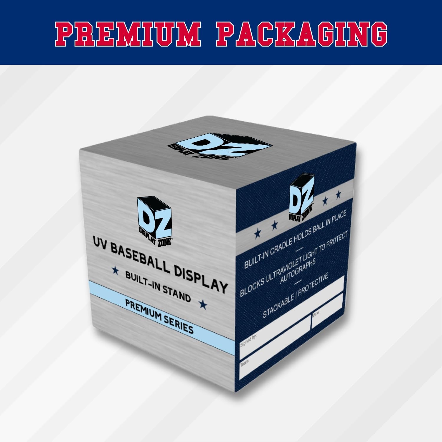 2 Count Baseball Cube - Crystal Clear UV Protected Acrylic Display Case Box -...