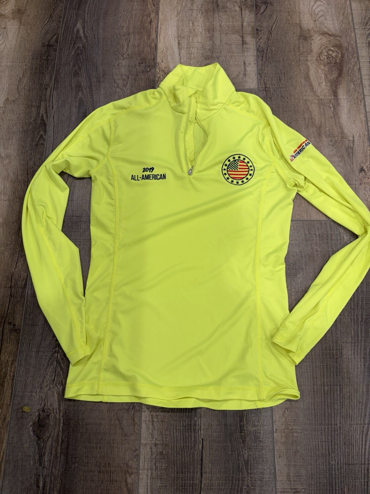 USA Triathlon All American 2019 Neon Long Sleeve Cycling / Run Size Small New