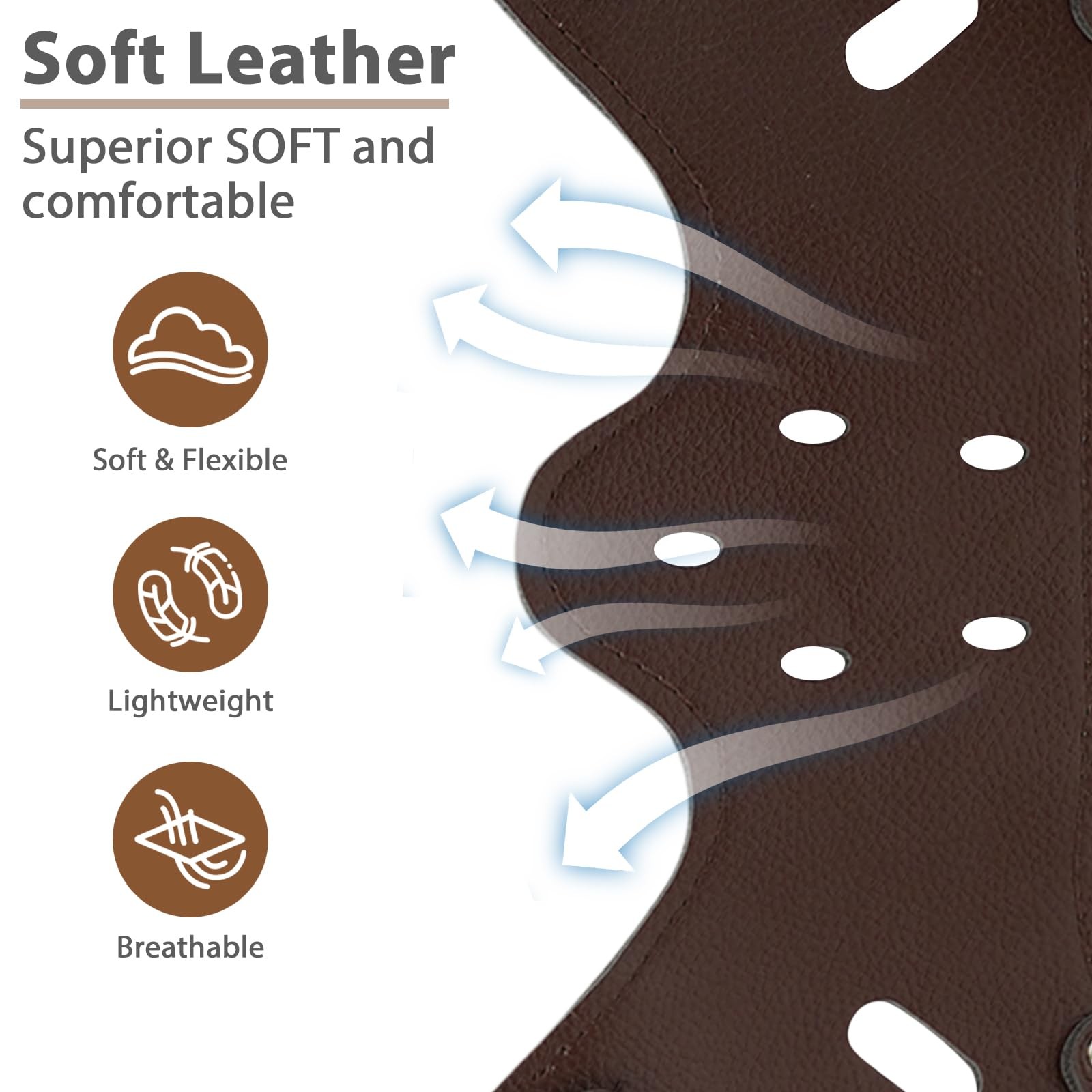 Dog Muzzle Leather, Soft Secure Anti-Barking Leather Muzzle for Medium Sized ...