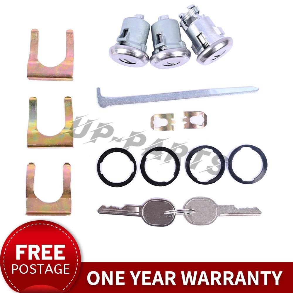 Fit Chevy for Pontiac Doors & Trunk Lock Cylinder with 2 Keys  608307