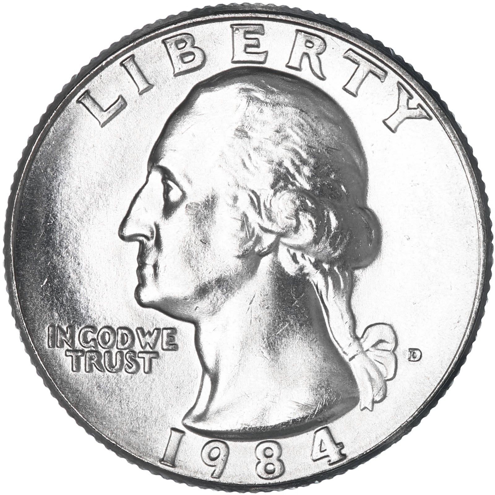 1984 D Washington Quarter BU US Coin
