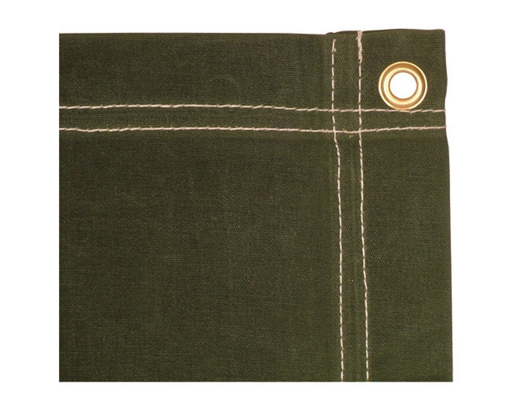 Fox Outdoor Tarp OD Canvas Double Stitched 8' x 20' Olive Drab 81-820