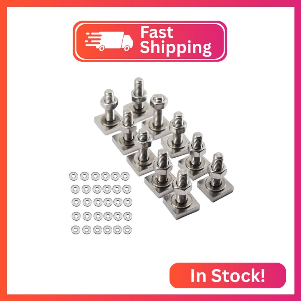 10 Sets T Track Mount Tie Down Anchor Kit with Stainless Steel Bolts - for Thule