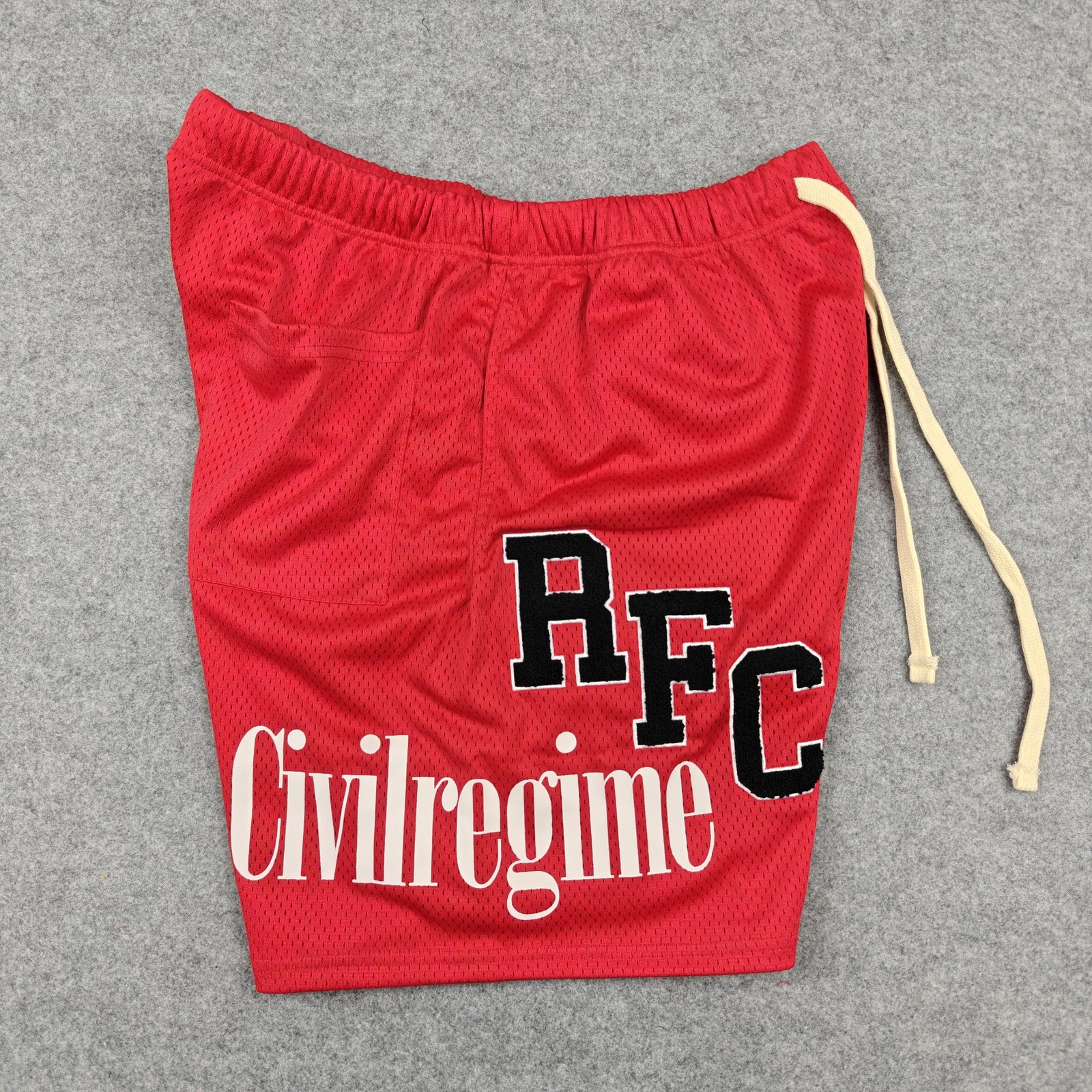 Civil Regime Shorts Mens Large Red Mesh Disney Mickey & Friends RFC Graphic New