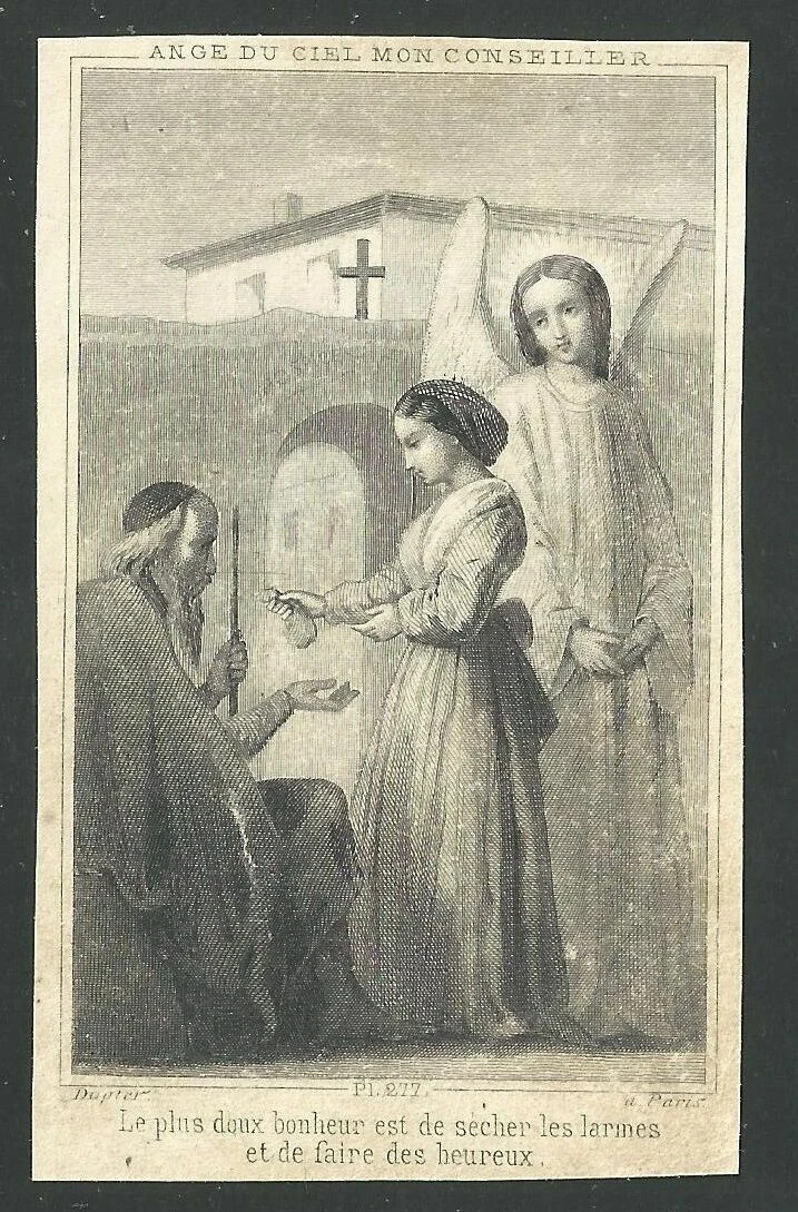 Holy card antique grabado de Religion Catolica estampa santino image pieuse