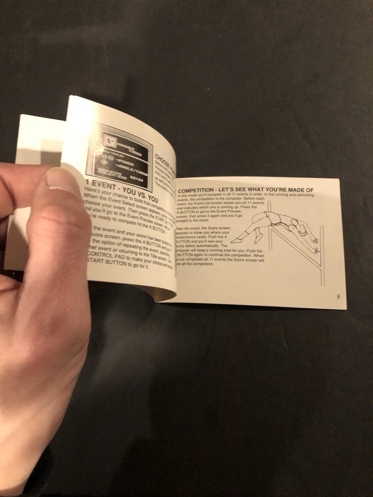 track and field gameboy Manual only