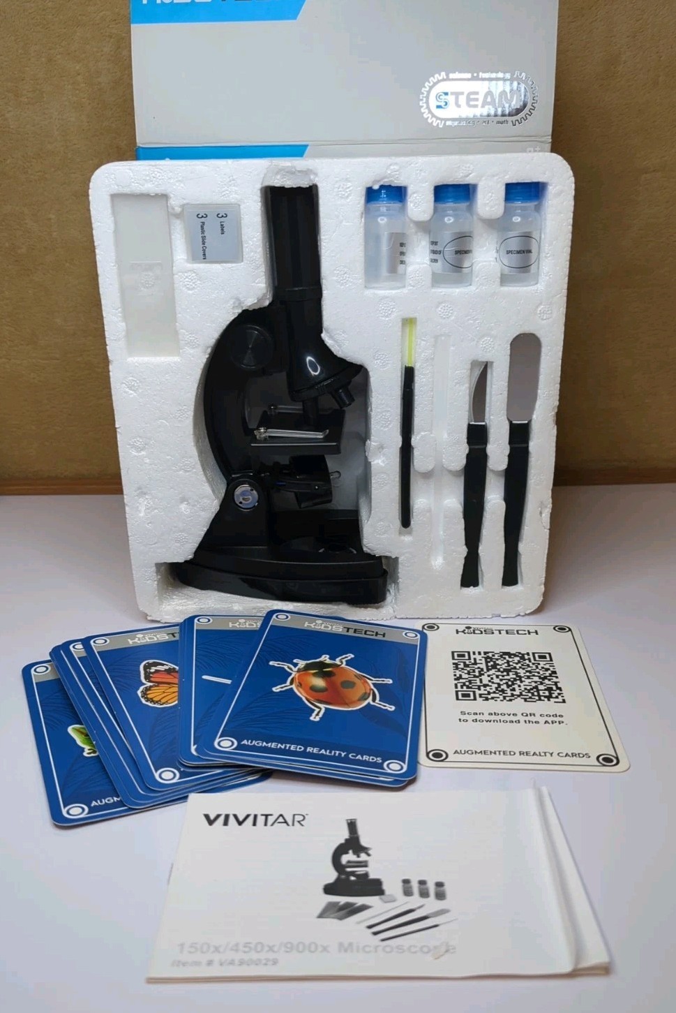 Vivitar Kids Tech Diecast Microscope Kit Augmented Reality