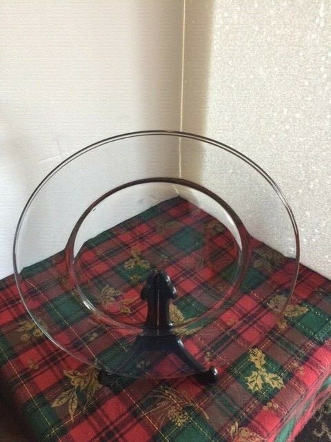New Anchor Hocking 10 5/8 " dia. Clear Serving Plate, For Liquid Light Show