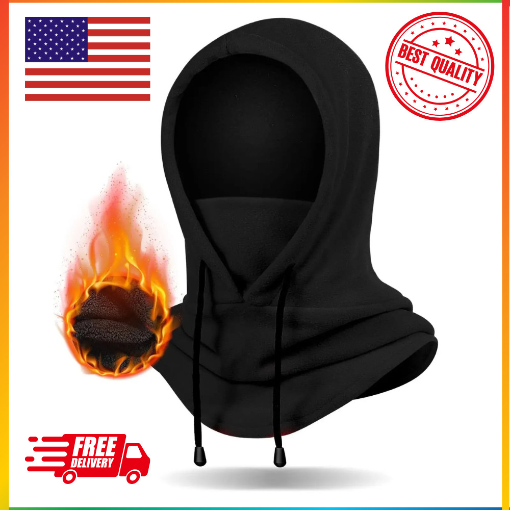 Outdoor Winter Thermal Fleece Balaclava Scarf Ski Face Mask Neck Warmer Snood