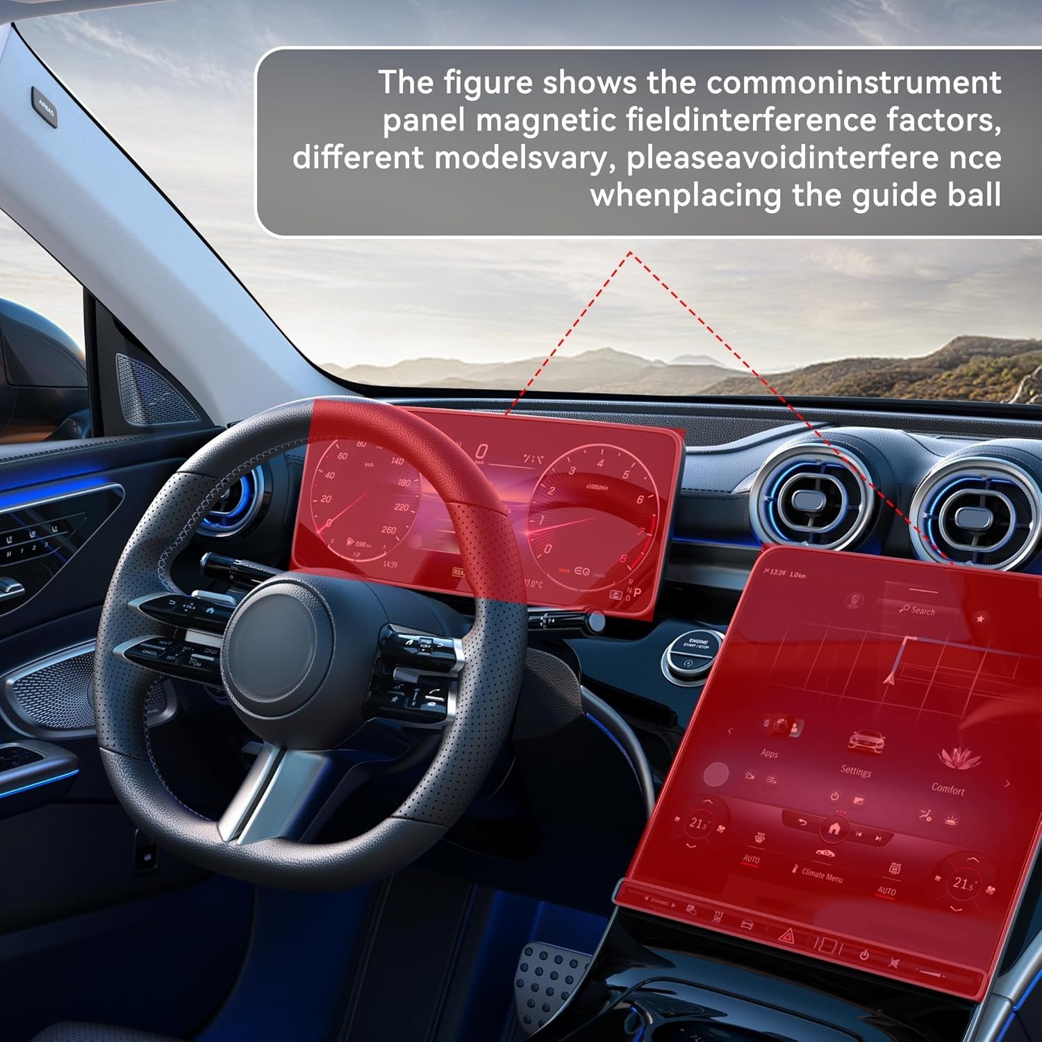 Universal Adhesive Car Compass Ball - Compact & Precise Direction Guidance
