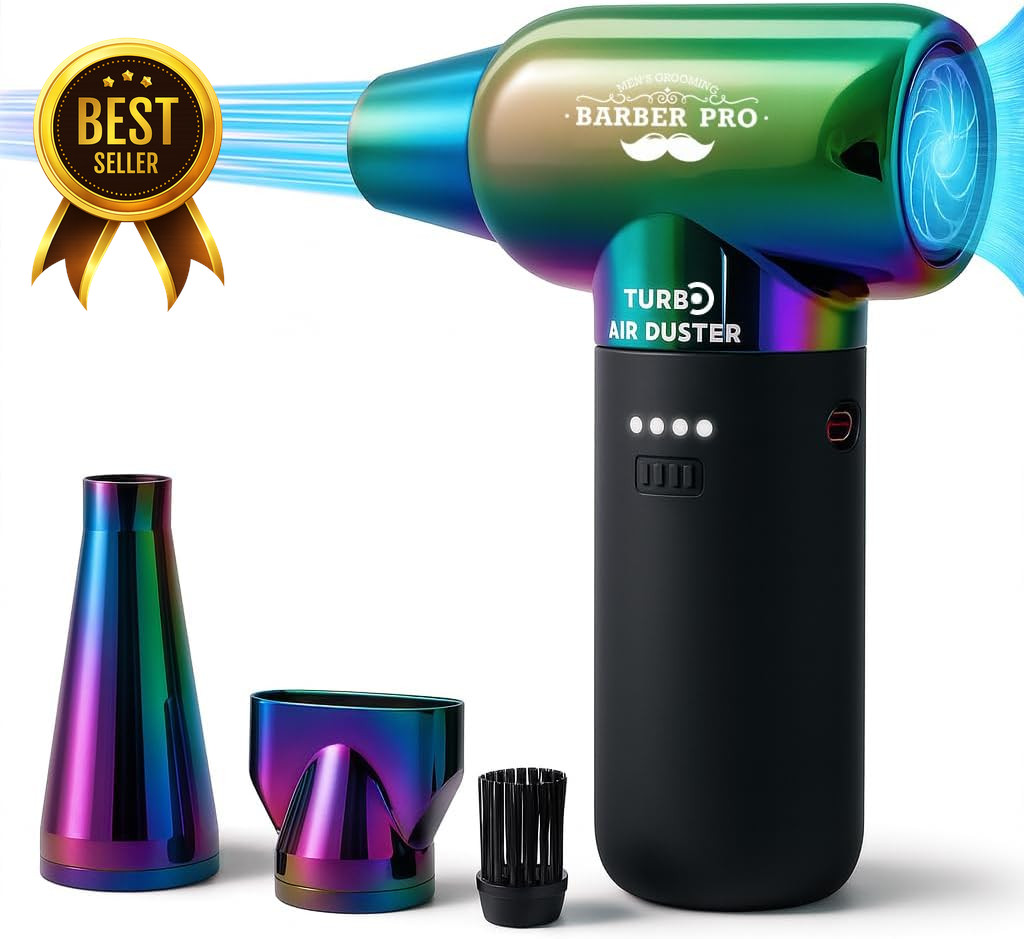 Cordless Electric Air Duster 3-Speed Mini Jet Blower Vacuum for PC Keyboard Car